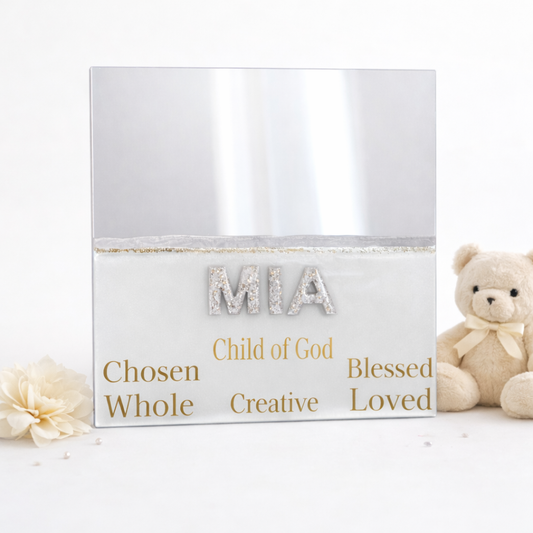 Kids Affirmation Mirror | Custom Name Mirror for Kids Room Decor